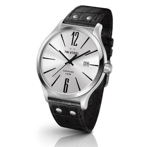 Image of sølv 45 mm Quartz Herre ur fra TW Steel Slim Line